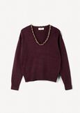 Malawi V-neck sweater BLU MIDNIGHTVIOLA VINACCIA Woman image number 4