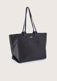 Bally satin shopping bag NERO BLACK Woman image number 1