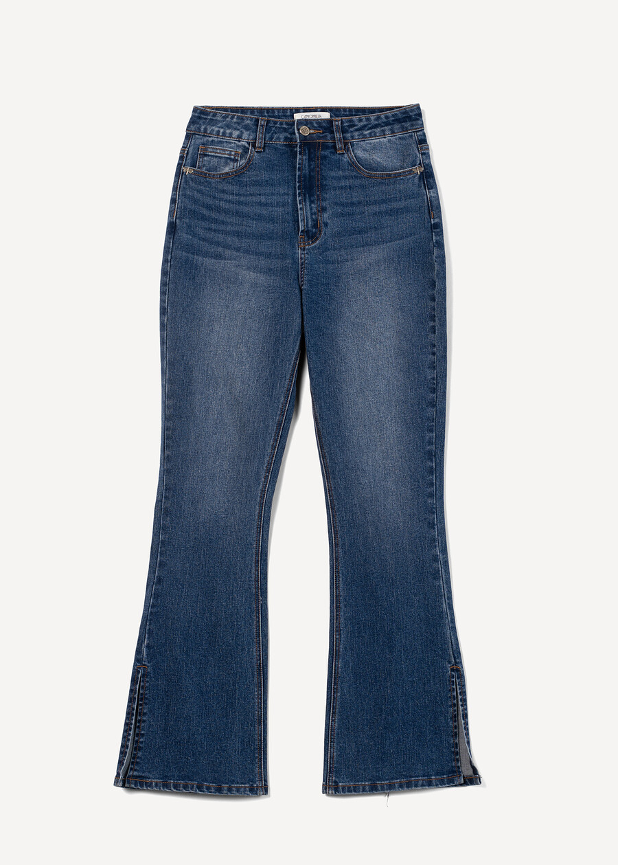 Jeans Cindy 5 tasche gamba flare con spacco DENIM MEDIUM DENIM Donna , immagine n. 8