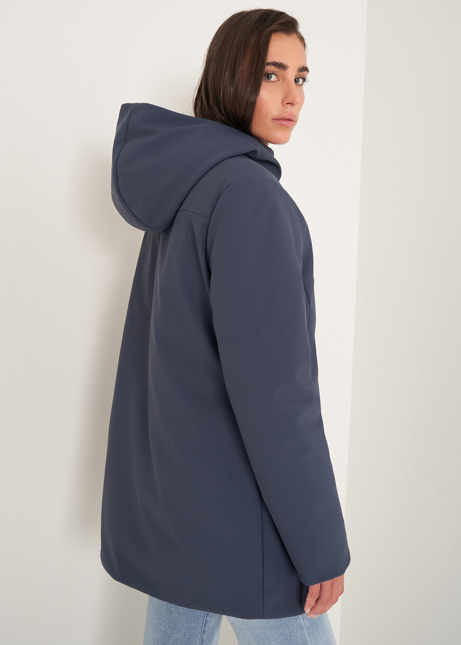 Piotr padded jacket with hood BLU MIDNIGHTVIOLA VINACCIA Woman , image number 6