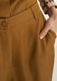Pantaloni Paolo In Misto Lino VERDE OLIO Donna immagine n. 5