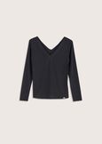 Asia jersey t-shirt NERO BLACKBEIGE LANA Woman image number 2