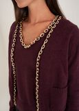 Crimea cardigan with gold chain BLU MIDNIGHTVIOLA VINACCIA Woman image number 2
