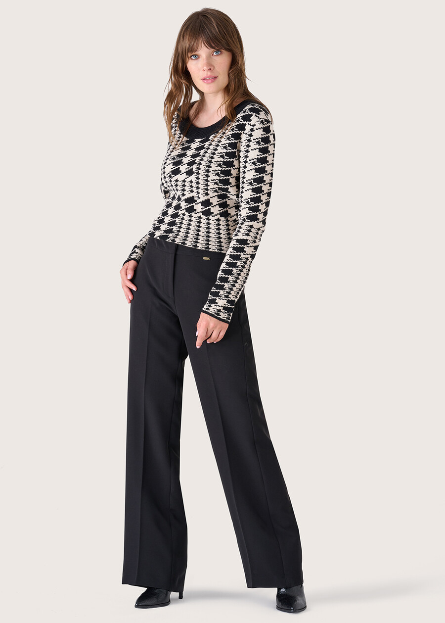 Pantalone Giorgia a palazzo NERO BLACKMARRONE VISONE Donna , immagine n. 2