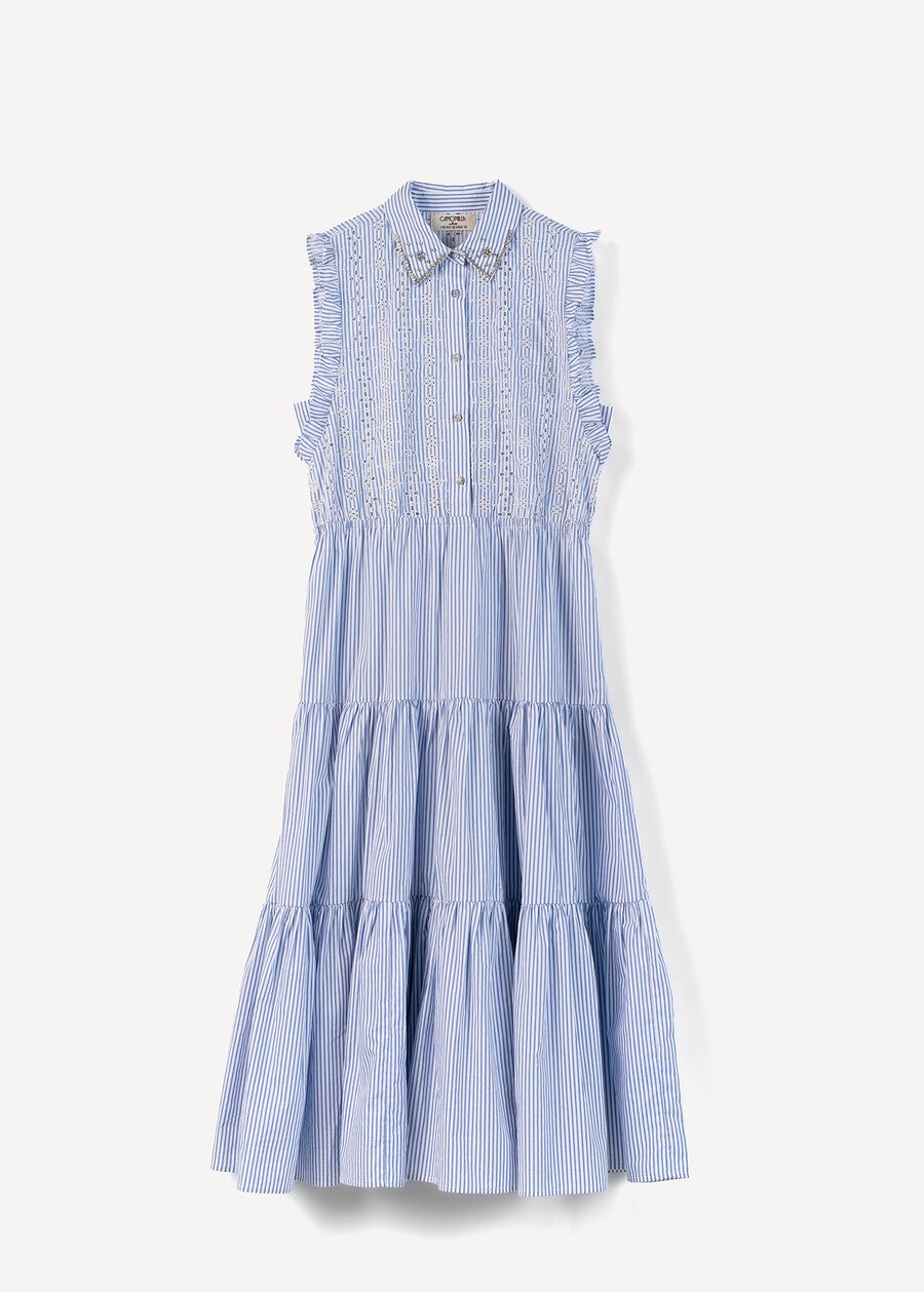 Abito chemisier Avril a righe BIANCO WHITE Donna , immagine n. 4