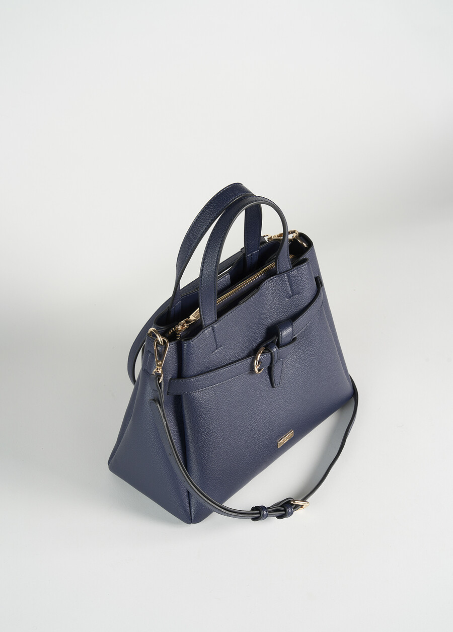 Borsa shopping Bossa in ecopelle BIANCO WHITEBLUE OLTREMARE  Donna , immagine n. 2