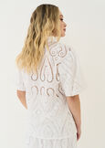 Cleopatra openwork shirt BIANCO WHITE Woman image number 3