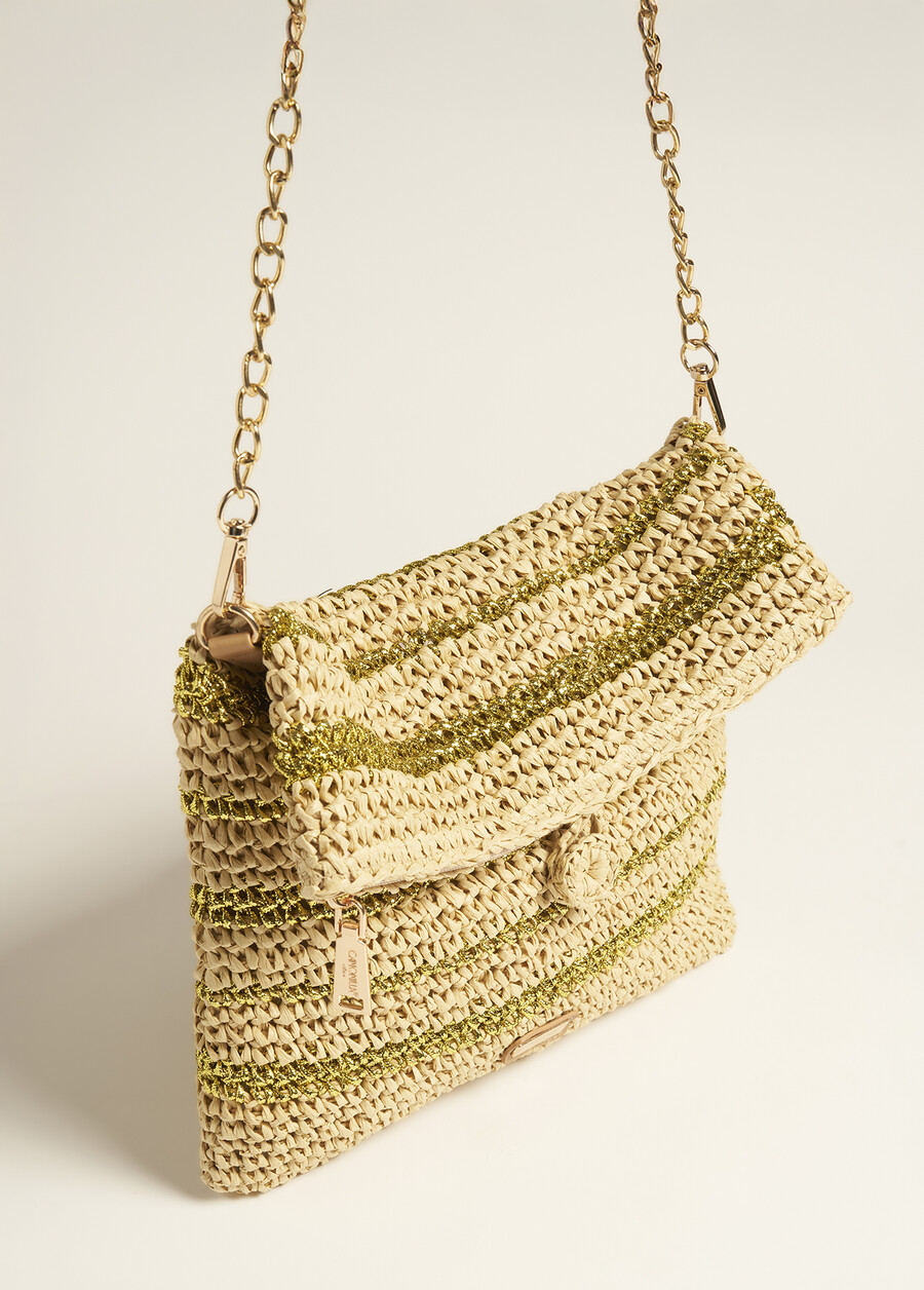 Pochette Brisette in Carta Intrecciata e Lurex BEIGEBEIGE Donna , immagine n. 3