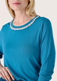 Soleil jersey with crystals BLUE COLONIALVIOLA UVA Woman image number 2