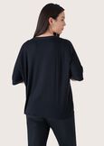 Balto double fabric blouse NERO BLACK Woman image number 3