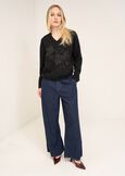 Shelby scuba fabric sweatshirt NERO Woman image number 4