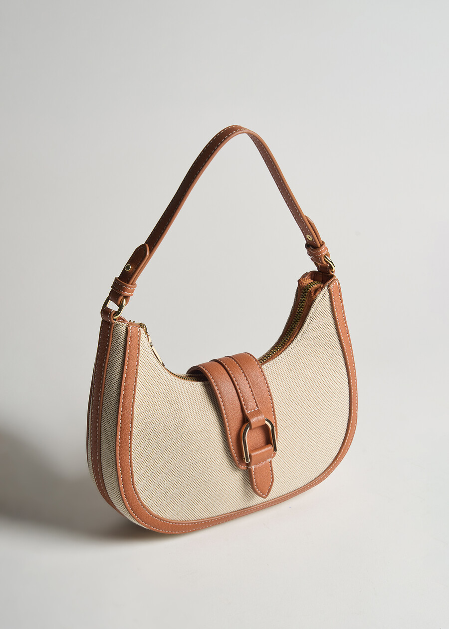 Bixy-A canvas and deer print hobo BEIGE LIGHT BEIGE Woman , image number 2