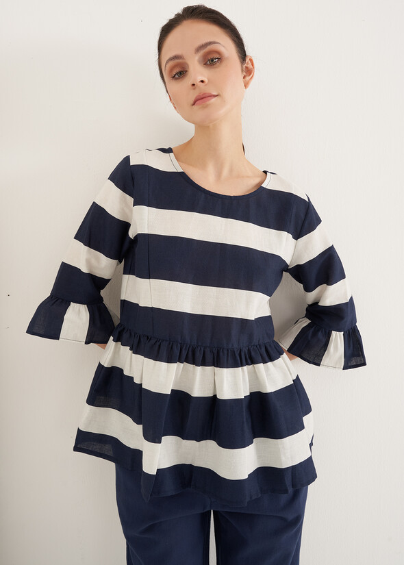 Blusa Bonni A Righe BLU NAVY Donna null