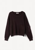 Monia sweater with sleeve pocket MARRONE CAFFEGRIGIO PERLA Woman image number 5