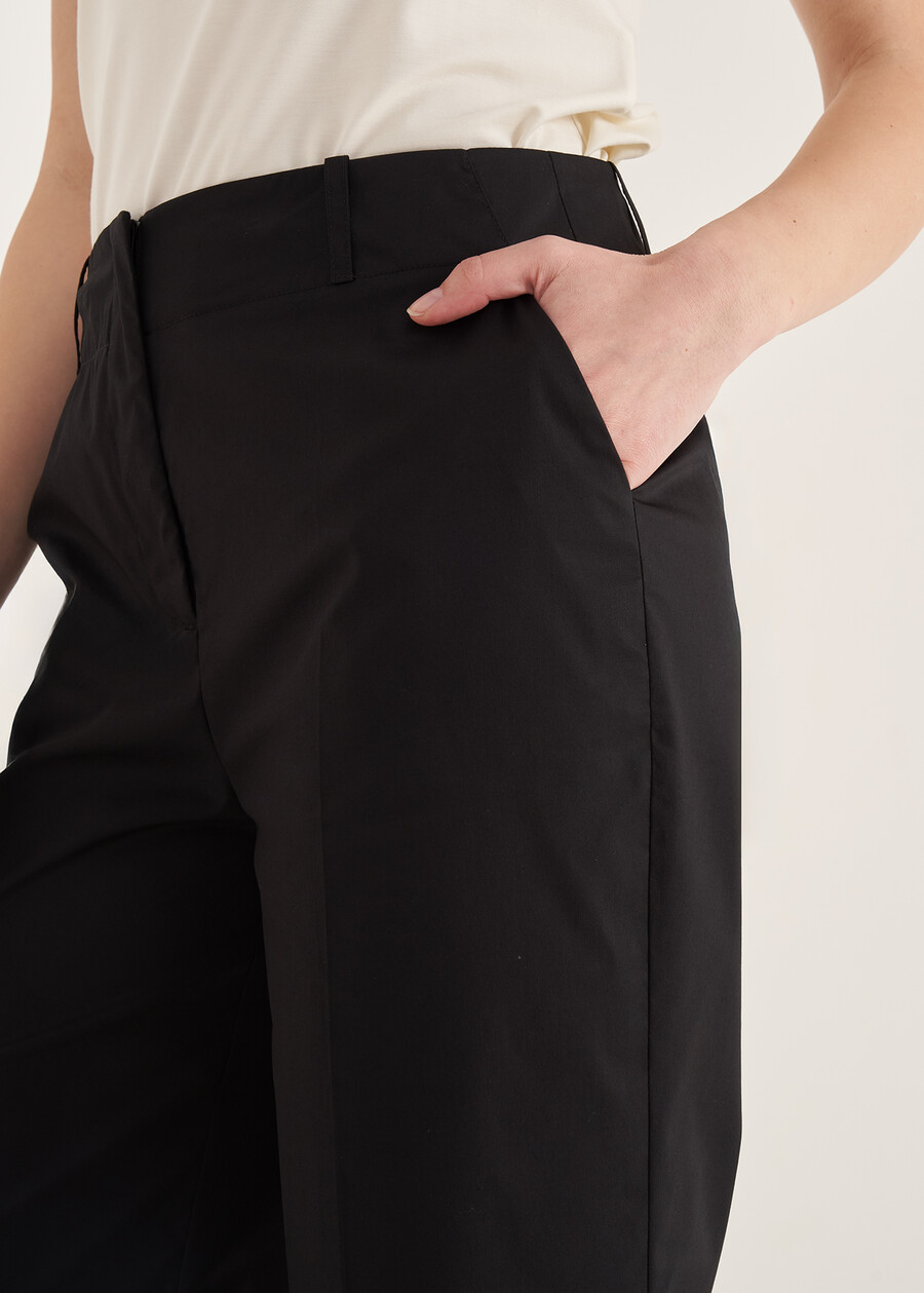 Pinocchietto Sara-A In Cotone BIANCO WHITENERO BLACK Donna , immagine n. 3