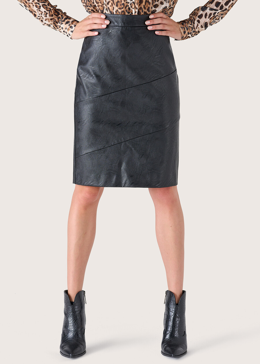 Gonna Giselle in ecopelle NERO Donna , immagine n. 2