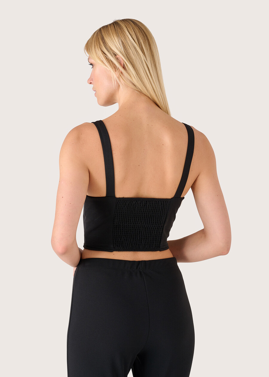 Top Torn stile corpetto NERO BLACKVERDE POKERVIOLA BEGONIA Donna , immagine n. 3