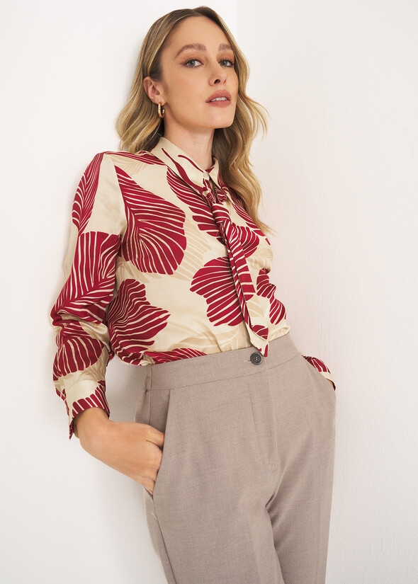 Cammy Satin Shirt BEIGE LATTE Woman null
