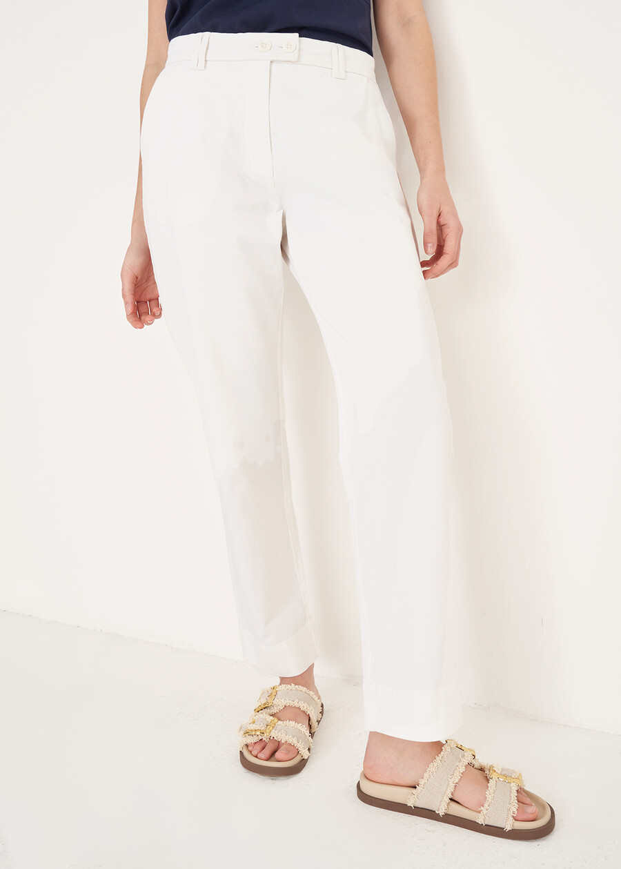 Puma Masculine-Cut Trousers BIANCO WHITEBLUE OLTREMARE  Woman , image number 2