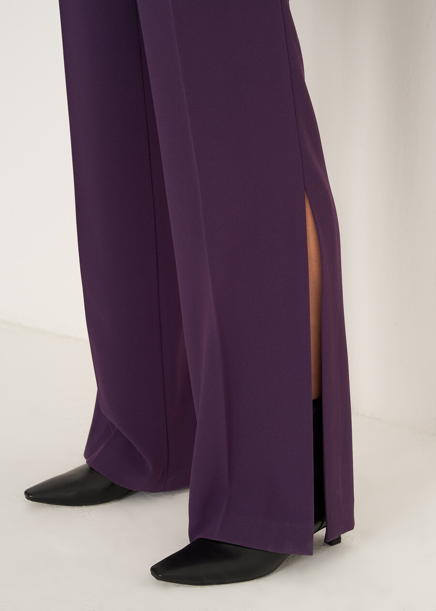 Pantaloni Pierre con spacco al fondo VIOLA PRUGNA Donna , immagine n. 4
