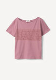 Sunset t-shirt with embroidery MARRONE JAVAROSA QUARZO Woman image number 4