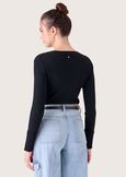 Maglia aderente Milva NERO BLACK Donna immagine n. 3