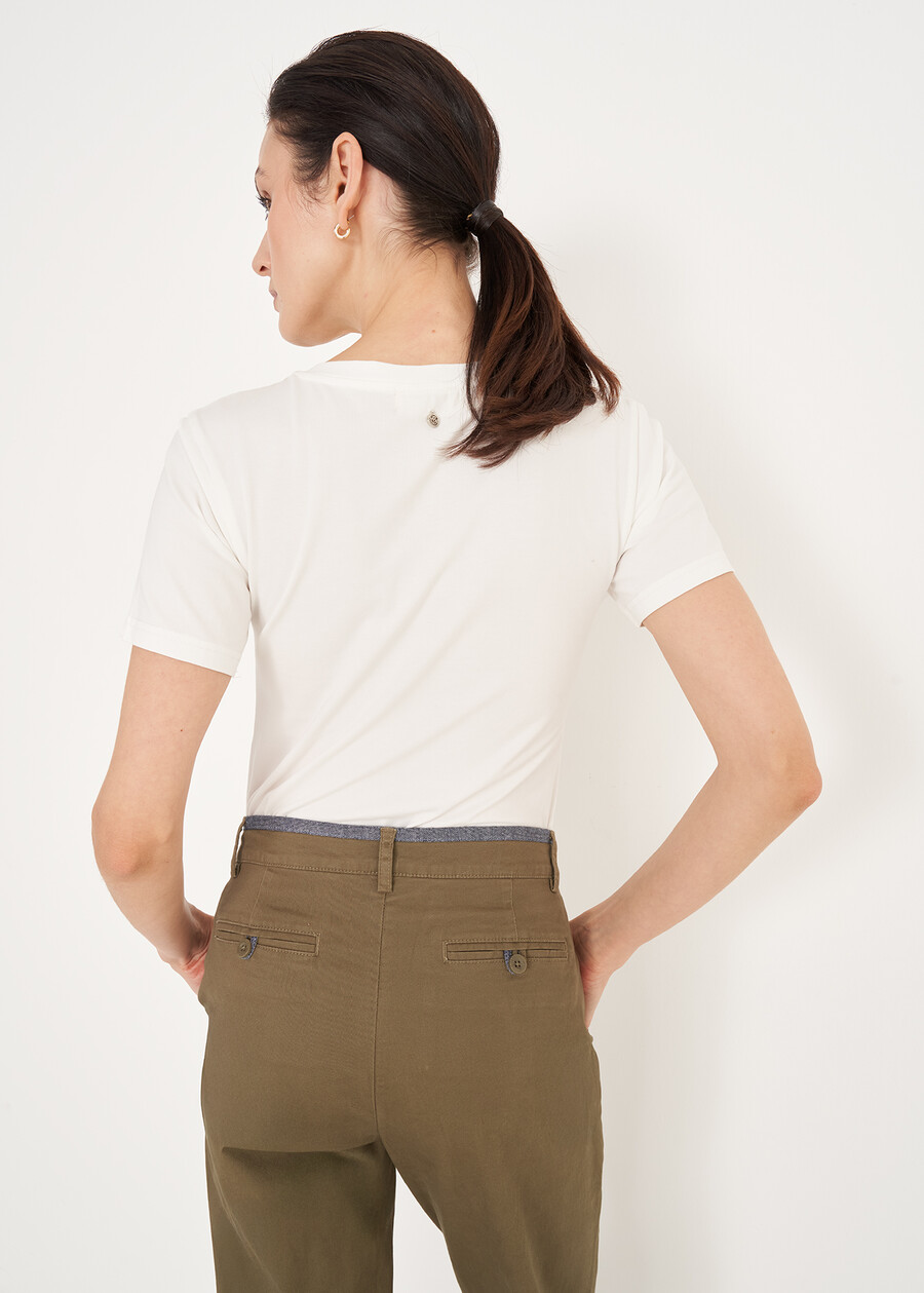 T-shirt Seria con strass BEIGE LATTE Donna , immagine n. 3