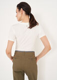 T-shirt Seria con strass BEIGE LATTE Donna immagine n. 3