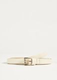 Cintura Clim 100% vera pelle BEIGE LATTENERO BLACK Donna immagine n. 1