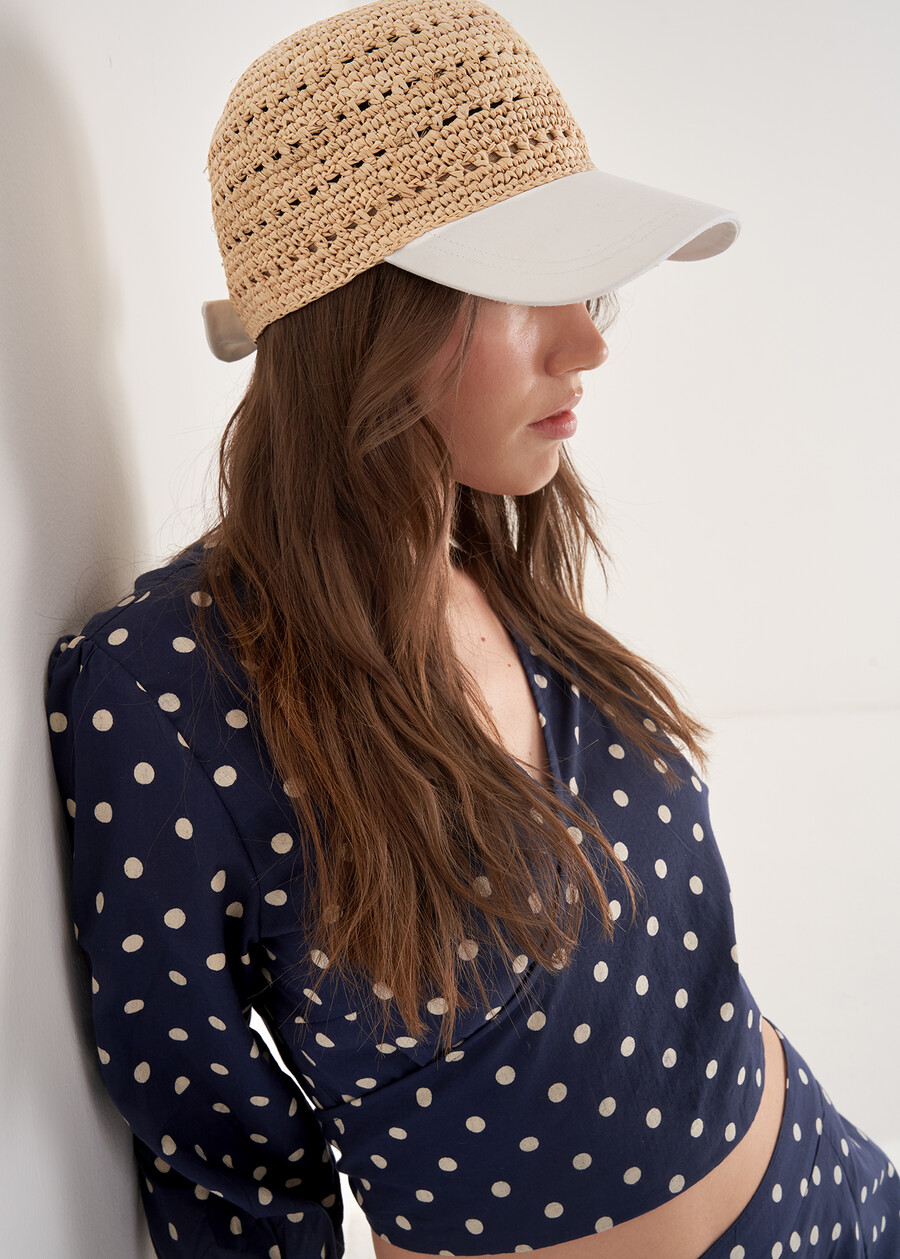 Cappello Carl in rafia intrecciata BEIGE Donna , immagine n. 1
