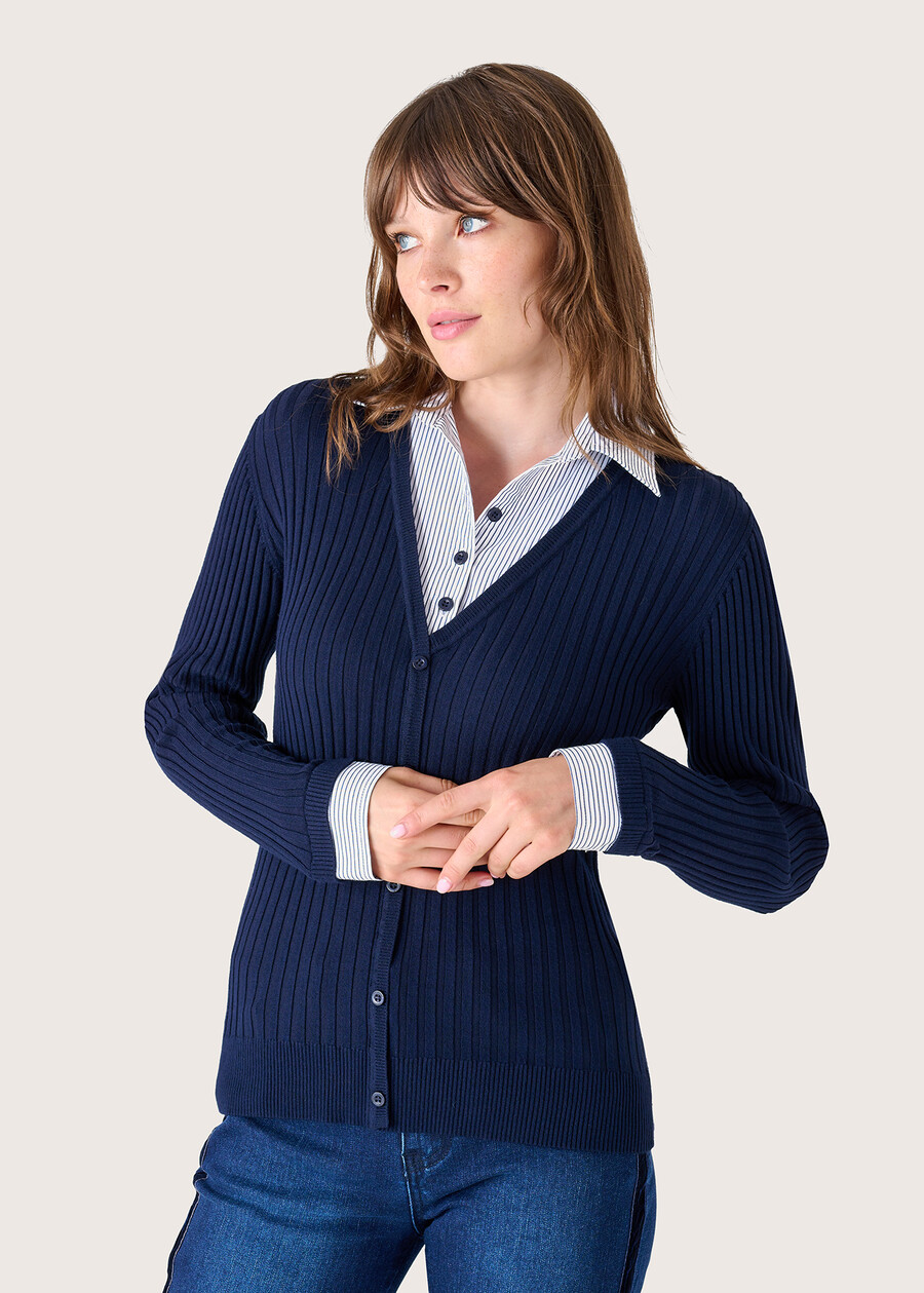 Maglia due in uno Maddy BLUE OLTREMARE VIOLA MOSTO Donna , immagine n. 1