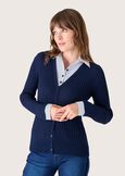 Maddy two-in-one jersey BLUE OLTREMARE VIOLA MOSTO Woman image number 1