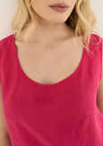 Titan linen and cotton tank top VERDEBLUROSA FUCSIABLU Woman image number 2