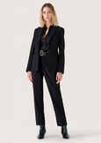 Trousers Alice in technical fabric NERO BLACKBEIGE GESSOBLU Woman image number 2