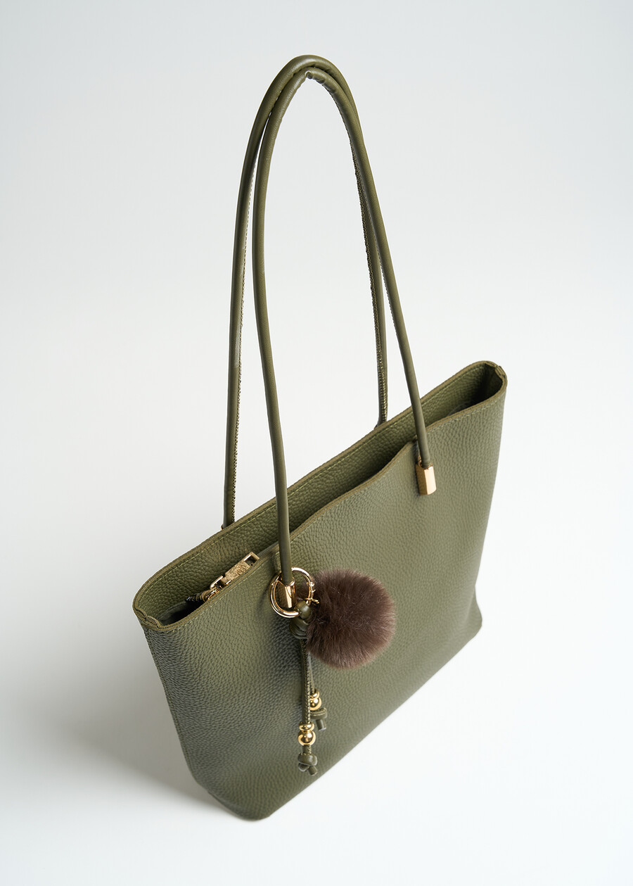 Shopping Bay con charms pompon VERDENERO Donna , immagine n. 3