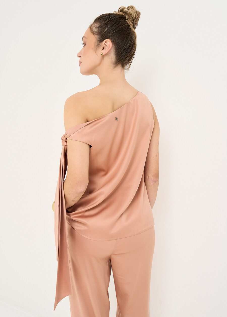 Thomas top with jewel embroidery ARANCIONE Woman , image number 3