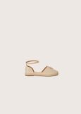 Smaly eco-leather and straw espadrilles BEIGE SAFARI Woman image number 3
