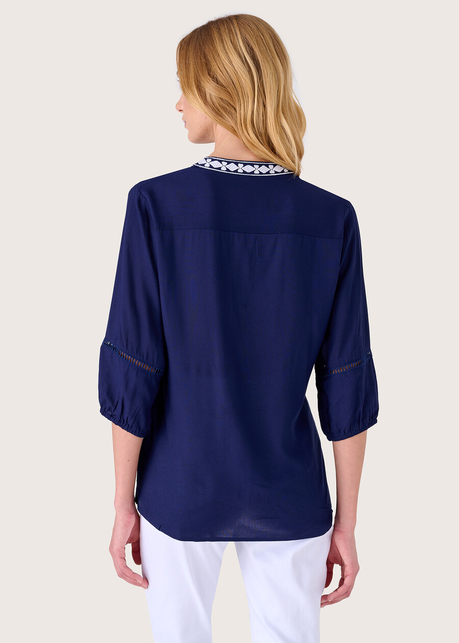 Camicia Candy in rayon di viscosa BLU Donna , immagine n. 3