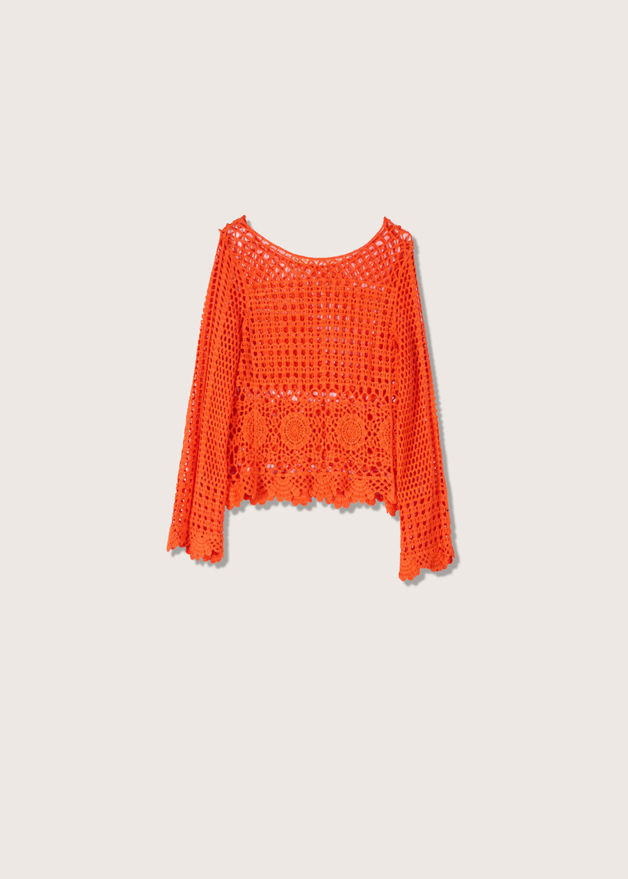 Maia 100% cotton jersey ARANCIO SUNRISE Woman , image number 4