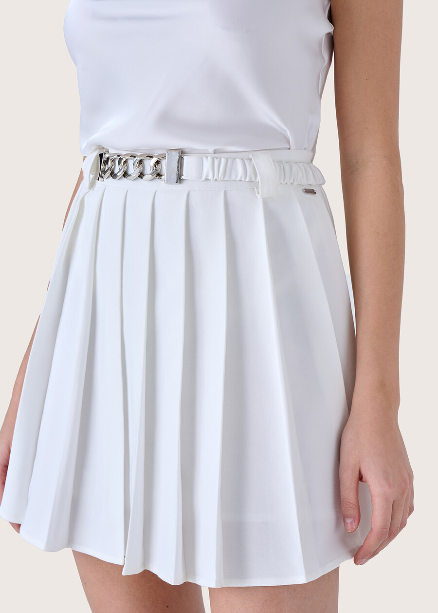 Gery pleated skirt BIANCO WHITE Woman , image number 3