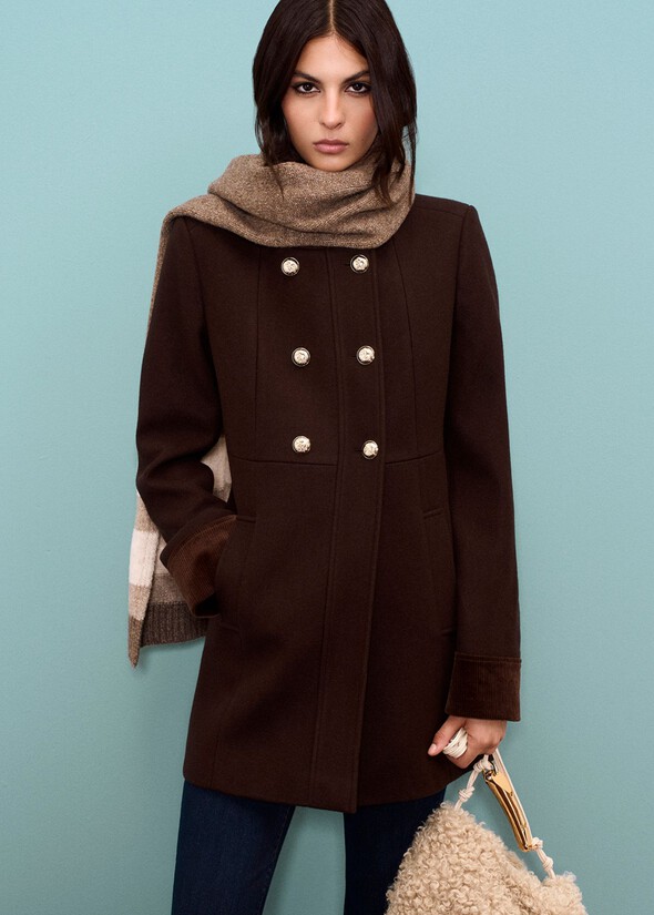 Elisir coat with collar MARRONE JAVA Woman null