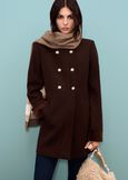 Elisir coat with collar NERO BLACKMARRONE JAVA Woman image number 1