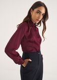 Alessia-B satin shirt BEIGE MOUSSEBEIGE LATTEVERDEVIOLA VINACCIA Woman image number 1
