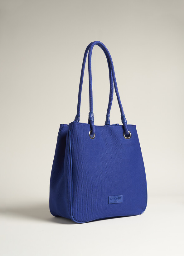Shopping Bag Bambu In Tessuto Tecnico BLU Donna null