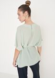 Blusa Benor in georgette BLUE TURCHESEVERDE SALVIA Donna immagine n. 3