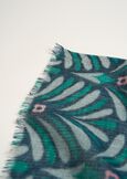 Samanta patterned wool scarf BLU Woman image number 3