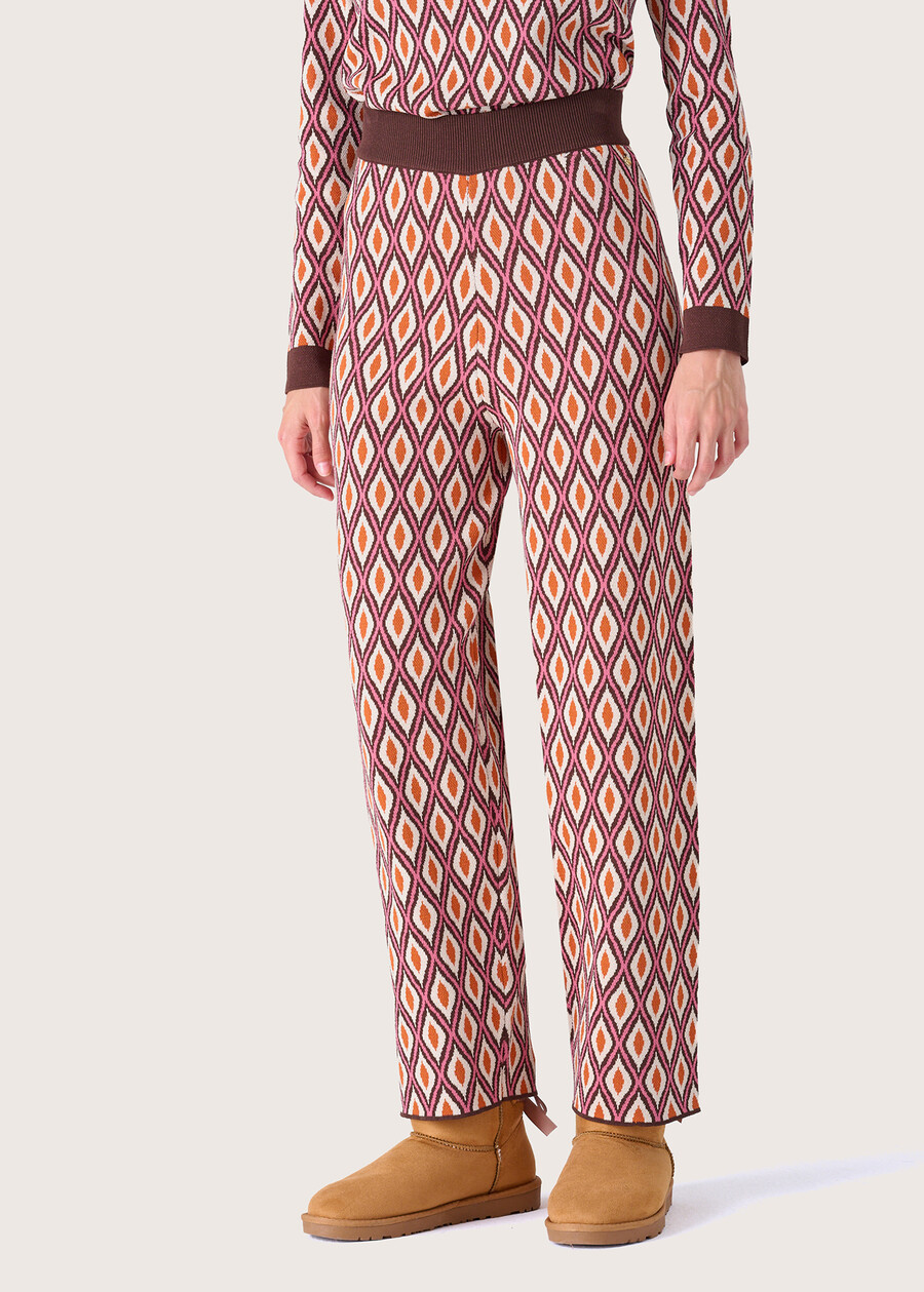 Pantalone Perrys in maglia MARRONE CASTAGNA Donna , immagine n. 2