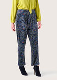 Victoria patterned velvet trousers BLU GRAFITE Woman image number 2