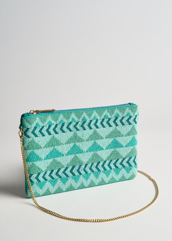 Body canvas ethnic pochette AZZURO AZZURRO Woman null