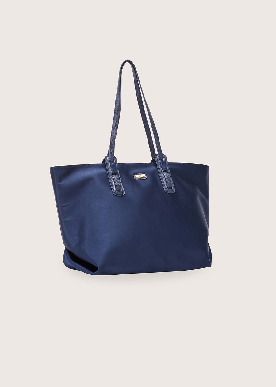 Bally satin shopping bag BLUE DARK BLUE Woman , image number 1
